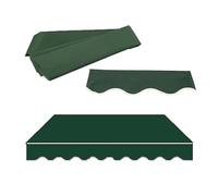 Tessuto di ricambio per tenda da giardino retrattile, in poliestere verde, per balcone, patio e vetrina, 2 x 1,5 m, resistente alle intemperie e ai raggi UV