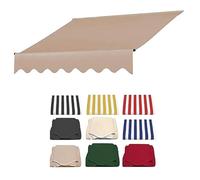 Tessuto di ricambio per tenda da patio, 3 m, 3,7 m, 4,9 m, panno di ricambio per tenda parasole, tela retrattile per veranda, negozio, balcone (cammello, 2 x 1,5 m)