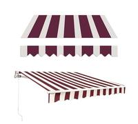 Tessuto di ricambio per tenda da patio impermeabile in poliestere copertura 5,5 x 2,5 m (18 x 2,5 m) rosso parasole esterno durevole materiale facile da installare