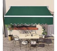 Tessuto di ricambio per tenda da patio retrattile, 4 x 2 m, verde scuro, copertura per terrazza, compatibile con tende da 2 x 1,5 m a 5 x 2 m, protezione UV e impermeabile