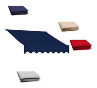 Tessuto di ricambio per tenda da patio retrattile, blu marino, 6 x 2,5 m, adatto per tende da 2,4 m, 3,6 m, 4,9 m, 6,1 m, materiale per baldacchino esterno per terrazze