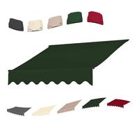 Tessuto di ricambio per tenda da sole 3,6 x facile da installare, copertura esterna per giardino e patio, tettoia retrattile, colore verde, dimensioni 300 cm/400 cm