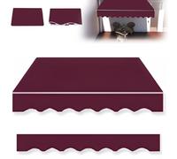 Tessuto di ricambio per tenda da sole, 6 x 3 m, protezione UV, per tende da balcone, resistente alle intemperie, facile da installare, colore bordeaux