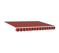 Tessuto di ricambio per tenda da sole, arancione, marrone, 2,5 x 2 m | Con mantovana, resistente alle intemperie, non stinge, per balcone, terrazza e giardino