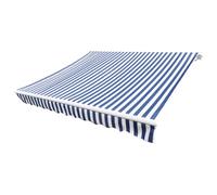 Tessuto di Ricambio per Tenda da Sole Blu e Bianco 300x250 cm Poliestere