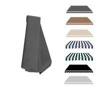 Tessuto di ricambio per tenda da sole, colore grigio, 400 x 150 cm, con mantovana frontale, per patio, balcone, cortile, negozio, parasole