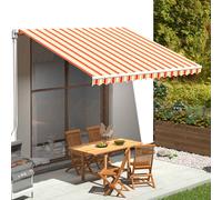 vidaXL Tessuto di Ricambio per Tenda da Sole Giallo e Arancio 4x3,5 m