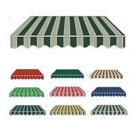 Tessuto di ricambio per tenda da sole impermeabile, 3 x 2,5 m, 2 x 1,5 m, 2,5 x 2 m, con mantovana, per balcone, patio, terrazza, strisce colorate (5 x 2 m)