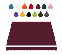 Tessuto di ricambio per tenda da sole impermeabile, 400 x 300 cm, rosso bordeaux multicolore, per balconi, terrazze e tende da sole, resistente alle intemperie 4 pezzi