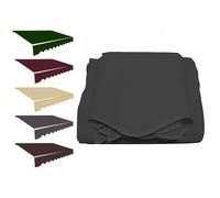Tessuto di ricambio per tenda da sole in poliestere impermeabile, 3 x 1,5 m, grigio scuro, materiale durevole per protezione esterna