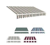 Tessuto di ricambio per tenda da sole in tela impermeabile, 5 x 4 m, copertura retrattile per balcone, giardino, finestra (cachi), soluzione ombreggiante per esterni