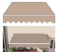 Tessuto di ricambio per tenda da sole in tela impermeabile e resistente ai raggi UV, 3,7 x 2 m, copertura retrattile per patio, giardino e cortile - Markisenbespannung Material