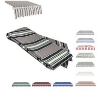 Tessuto di ricambio per tenda da sole in tessuto resistente per esterni, 3,6 x 3 m, 3 x 2,5 m, 2,5 x 2 m, design a strisce, resistente ai raggi UV, impermeabile, copertura per riparo dal sole (6 x 3 m