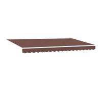 Tessuto di ricambio per tenda da sole, marrone, 4 x 2 m, poliestere | Con mantovana, resistente alle intemperie, non stinge, per balcone, terrazza, giardino