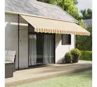 Tessuto di Ricambio per Tenda da Sole Arancione e Nero 430x345 cm Poliestere