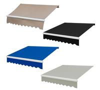 Tessuto di ricambio per tenda da sole, resistente ai raggi UV e impermeabile, 280 g, in poliestere, per esterni, telaio non incluso, disponibile in nero, grigio, blu, marrone, 2/3/4/5 m