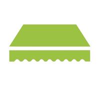 Tessuto di ricambio per tenda da sole retrattile, 3,5 x 2,4 m, colore verde, per giardino, patio, balcone, protezione UV impermeabile (5 pezzi)