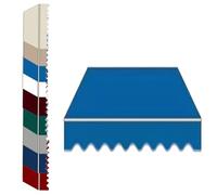 Tessuto di ricambio per tenda da sole retrattile, 360 x 300 cm, impermeabile e protezione dai raggi UV, per porte e finestre, colore celeste, soluzione resistente all'ombra per esterni