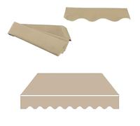 Tessuto di ricambio per tenda da sole retrattile, 4 x 2,4 m, resistente, per porte e finestre, soluzione perfetta per l'ombra del patio (cammello, 8 x 4 m)