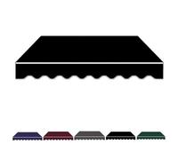 Tessuto di ricambio per tenda da sole retrattile, da 200 x 150 cm a 700 x 300 cm, tela in poliestere resistente per patio, parasole da esterno, nero (300 x 250 cm)