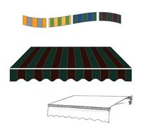 Tessuto di ricambio per tenda da sole retrattile impermeabile, in poliestere, per balconi, design a righe, disponibile in 2 x 1,5 m, 4 x 3 m, 4,5 x 3,5 m