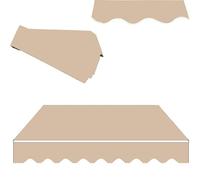 Tessuto di ricambio per tenda da sole retrattile manuale, impermeabile, in tela, da 2 x 1,5 m a 6,1 x 2 m, ideale per patio esterno, colore cachi