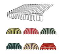 Tessuto di ricambio per tenda da sole retrattile, materiale 200 cm, 300 cm, 400 cm, ricambio per tenda da esterno (rosso, 300 x 200 cm)