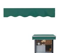 Tessuto di ricambio per tenda parasole con mantovana, 3 m/3,5 m/4 m/4,5 m/5 m, strisce in tessuto pesante impermeabile e resistente ai raggi UV, mantovana ondulata per tenda parasole da balcone o