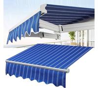 Tessuto di ricambio per tenda retrattile, 280 g, impermeabile, in poliestere, per porte esterne, protezione UV, dimensioni 4,9 x 1,5 m, colore A, uso giardino