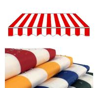 Tessuto di ricambio per tenda retrattile, 4,5 x 2,5 m, materiale per finestre e porte, tela resistente alle intemperie, colore: rosso