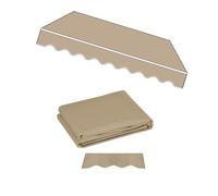 Tessuto di ricambio per tenda retrattile, 4,6 x 3 m, colore cachi, per patio, compatibile con Klemmarkise da 2,5/3/3,5/4/5 m, materiale in tela parasole