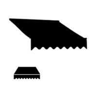 Tessuto di ricambio per tenda retrattile, 4 x 3 m, 4 x 2,5 m, 3,5 x 2,5 m, tenda manuale per patio per ristoranti e balconi, protezione UV, impermeabile, nero (400 x 300 cm)