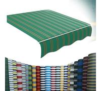 Tessuto di ricambio per tenda retrattile, 400 x 300 cm, protezione UV, impermeabile, tela per balcone e finestra, a strisce, 4 x 2,5 m