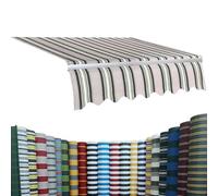 Tessuto di ricambio per tenda retrattile, 400 x 300 cm, protezione UV, impermeabile, tela per balcone e finestra, striscia -C 6 m x 2,5 m