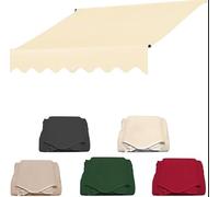 Tessuto di ricambio per tenda retrattile, beige, 3,5 m, copertura di ricambio per tenda da giardino all'aperto, materiale per tende, misura universale per una facile installazione