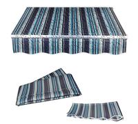 Tessuto di ricambio per tenda retrattile - Copertura superiore in poliestere resistente all'acqua per patio parasole riparo 5,5 x 3 m tela con mantovana frontale protezione UV facile da installare