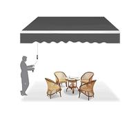 Tessuto di ricambio per tenda retrattile da 6 x 2 m, copertura per baldacchino con protezione dai raggi UV, panno grigio per esterni 3 x 1,5 m, materiale di ricambio durevole per tenda