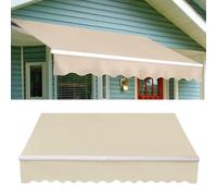 Tessuto di ricambio per tenda retrattile da esterno (solo parte superiore) protezione UV tela impermeabile 100% poliestere per patio e giardino (dimensioni: 4 x 3,5 m Colore: kaki)