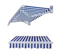 Tessuto di ricambio per tenda retrattile impermeabile blu baldacchino materiale esterno parasole per porte e finestre da giardino copertura 13 x 8 ft/4 x 2,5 m