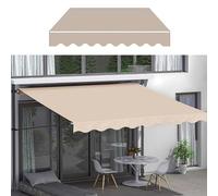 Tessuto di ricambio per tenda retrattile impermeabile, per terrazza, balcone, cortile, copertura superiore in poliestere, design senza cornice (C-11 4,8x)