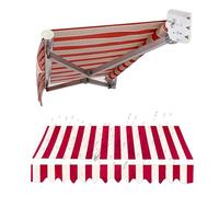 Tessuto di ricambio per tenda retrattile per esterni, per patio, finestra, porta, tenda da sole YCBTPS, colore rosso (4,5 x 2,5 m)
