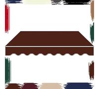 Tessuto di ricambio per tenda retrattile per patio, finestre e porte, copertura a baldacchino marrone, 2,5 x 2 m, ideale per ristoranti e spazi esterni