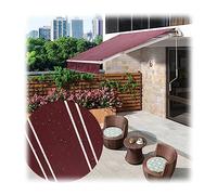 Tessuto di ricambio per tenda retrattile, protezione solare, in poliestere, per verande esterne, manuale/elettrico, 7 x 3,5 m, rosso cremisi