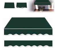 Tessuto di ricambio per tenda verde scuro, materiale per tettoia parasole, tela impermeabile 6 x 3 m per tende da balcone, copertura durevole per tenda da esterno, panno per tenda di protezione UV