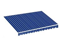 Tessuto di Ricambio per Tende a Righe Blu, 200/250/300/365/400/430/500/600/700 cm Poliestere Telo di Ricambio per Parasole Copertura Superiore(12x10ft/365x300cm)