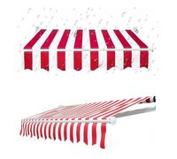 Tessuto di ricambio per tende da giardino retrattili da 3,5 m e 5,5 m, impermeabile, rosso, 4 x 2,5 m, per uso esterno