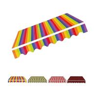 Tessuto di ricambio per tende da sole retrattili, 3,6 x 3 x 2,5 m, 5 pezzi, tela in poliestere resistente alle intemperie (strisce, 400 x 200 cm)
