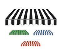 Tessuto di ricambio per tende retrattili, 4 x 3 m, 3 x 2 m, 2 x 1,5 m, copertura impermeabile blu per ponti e patii (2 x 1,5 m)