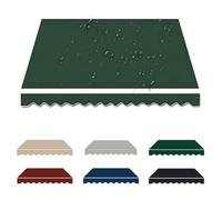 Tessuto di ricambio per tettoia da esterno, materiale impermeabile per veranda e balcone, 3,5 m x 3 m, copertura parasole - telaio non incluso (rosso)