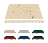 Tessuto di ricambio per tettoia da esterno, materiale impermeabile per veranda e balcone, 3,5 m x 3 m, copertura parasole - telaio non incluso (rosso)